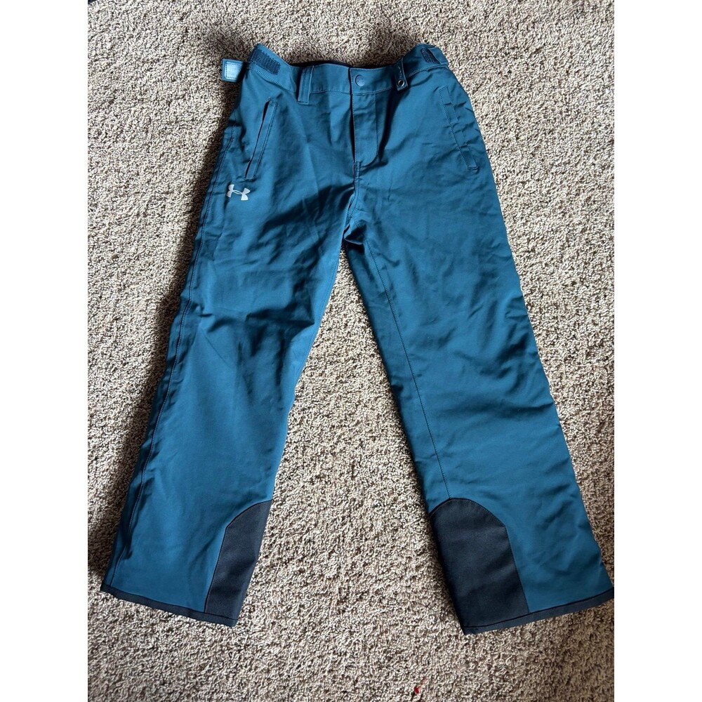 Under Armour Storm Cold Gear Youth Snow Ski Pants Teal Loose Fit Large NWOT